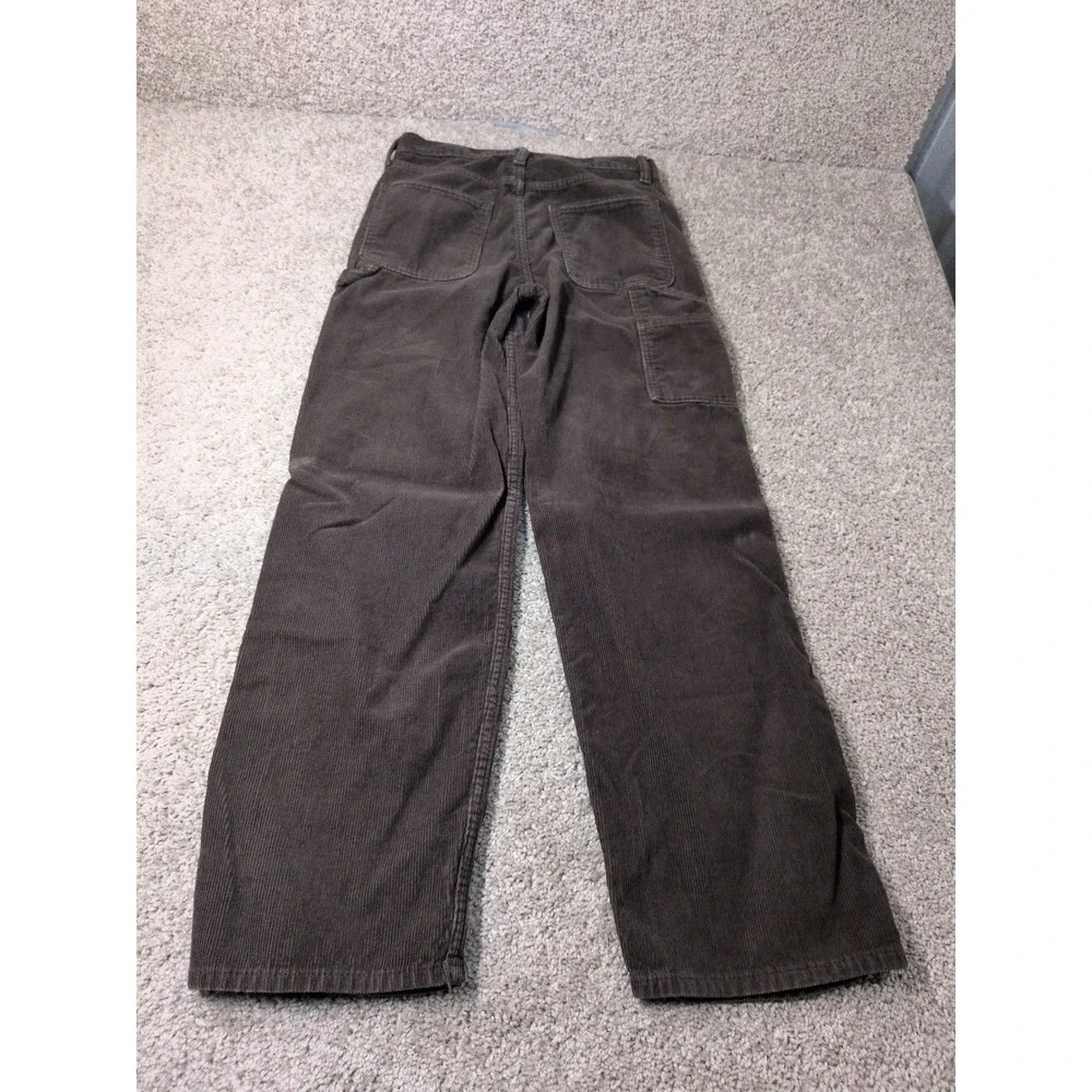 Gap Teen Brown Corduroy Carpenter Pants Wide Leg Size 14 Utility Workwear‎